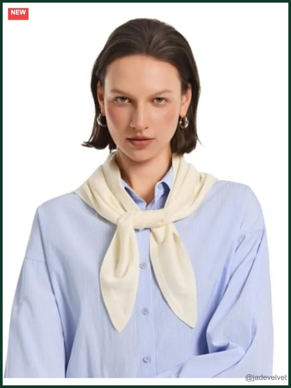 Knit Triangle Scarf Lightweight Headscarf Boho Bandana